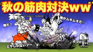 【実況にゃんこ大戦争】大乱闘 秋イベスペシャル  秋の祝典 王位 超極ムズ「くまちゃん意外とつえぇぞ！」