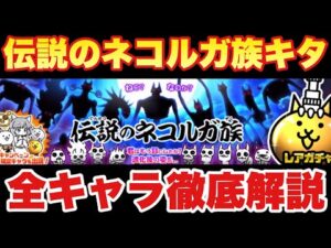 【実況にゃんこ大戦争】伝説のネコルガ族ガチャきたぞ！全キャラ徹底解説します！