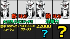 大狂乱ジャラミをLv.1000にしたら敵と同じくらい強くなる説【にゃんこ大戦争】