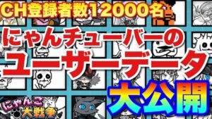 【実況にゃんこ大戦争】CH登録者数12000名のにゃんチューバーのユーザーデータ大公開！