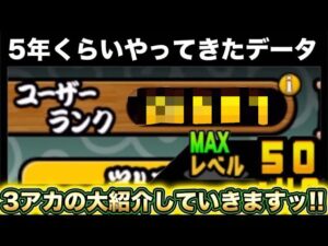 【スマホ版実況】5年くらい続けてきたアカウント&サブアカ等のデータ紹介をしていきますッ！！！！【にゃんこ大戦争】