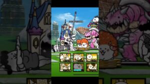 【にゃんこ大戦争】敵城🏯を撃破して、買い物メモにまた一つレ点を書き込むネコ奥様😙