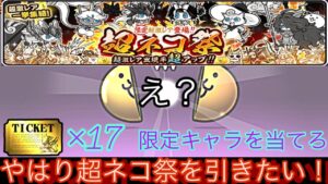 超ねこ祭17連で限定キャラを狙いにいこう！【にゃんこ大戦争】