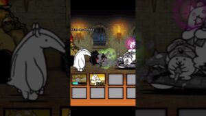 【にゃんこ大戦争】黒い敵だって吹き飛ばすよ♫ネコキノコ🍄殺意のわんこ３匹まとめて葬る😙