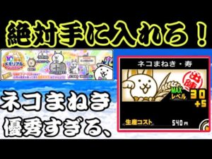 ネコまねきが優秀すぎる！手に入れないと後悔します！【にゃんこ大戦争】
