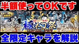 【実況にゃんこ大戦争】極ネコ祭きたぞ！これは半額使ってもOK！全限定キャラを解説