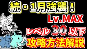 【にゃんこ大戦争】続・1月強襲！ あけてました Lv.MAXを低レベルで攻略！【The Battle Cats】