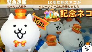 にゃんこ大戦争 ネコ(10周年キャンペーンver.)ぬいぐるみ登場！