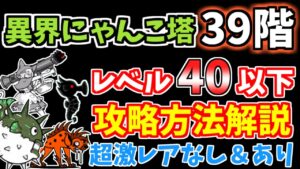 【にゃんこ大戦争】異界にゃんこ塔39階を超激レアなしで攻略！超激レアを使うならあのキャラがいれば超簡単【The Battle Cats】