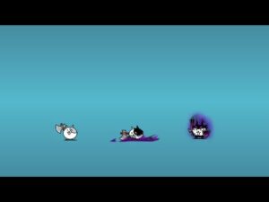 貓咪大戰爭 戰鬥貓進化成大狂亂暗黑貓【にゃんこ大戦争】バトルネコに進化した大狂乱の暗黒ネコ