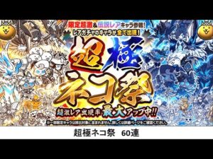 【にゃんこ大戦争】超極ネコ祭　60連